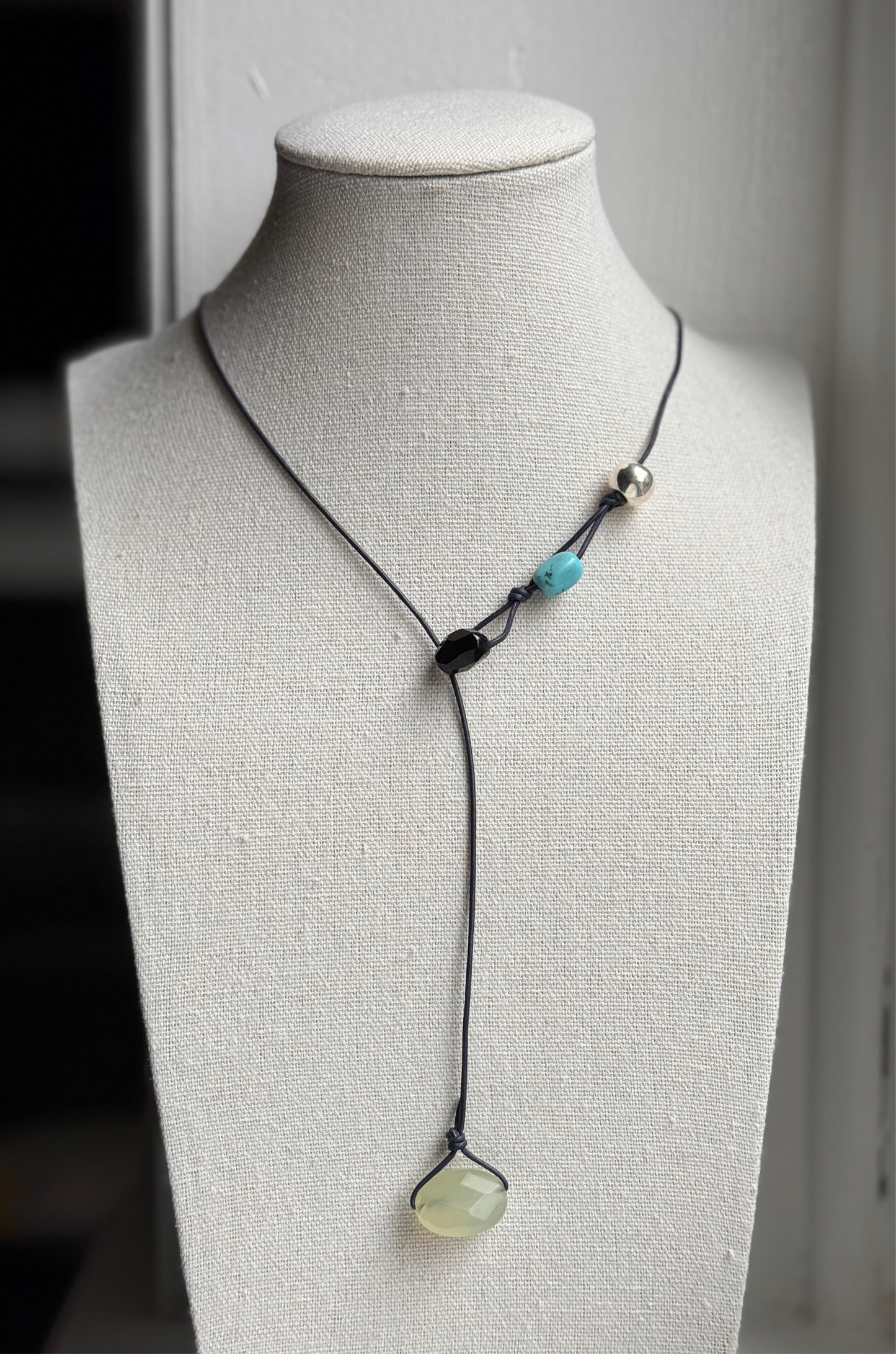 clarity leather cord multi way necklace