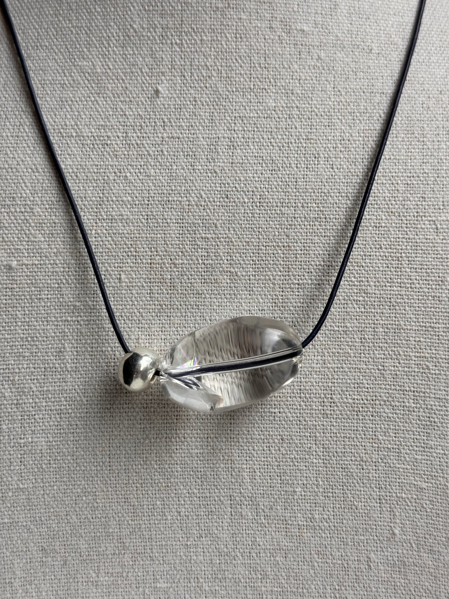 clarity leather cord multi way necklace