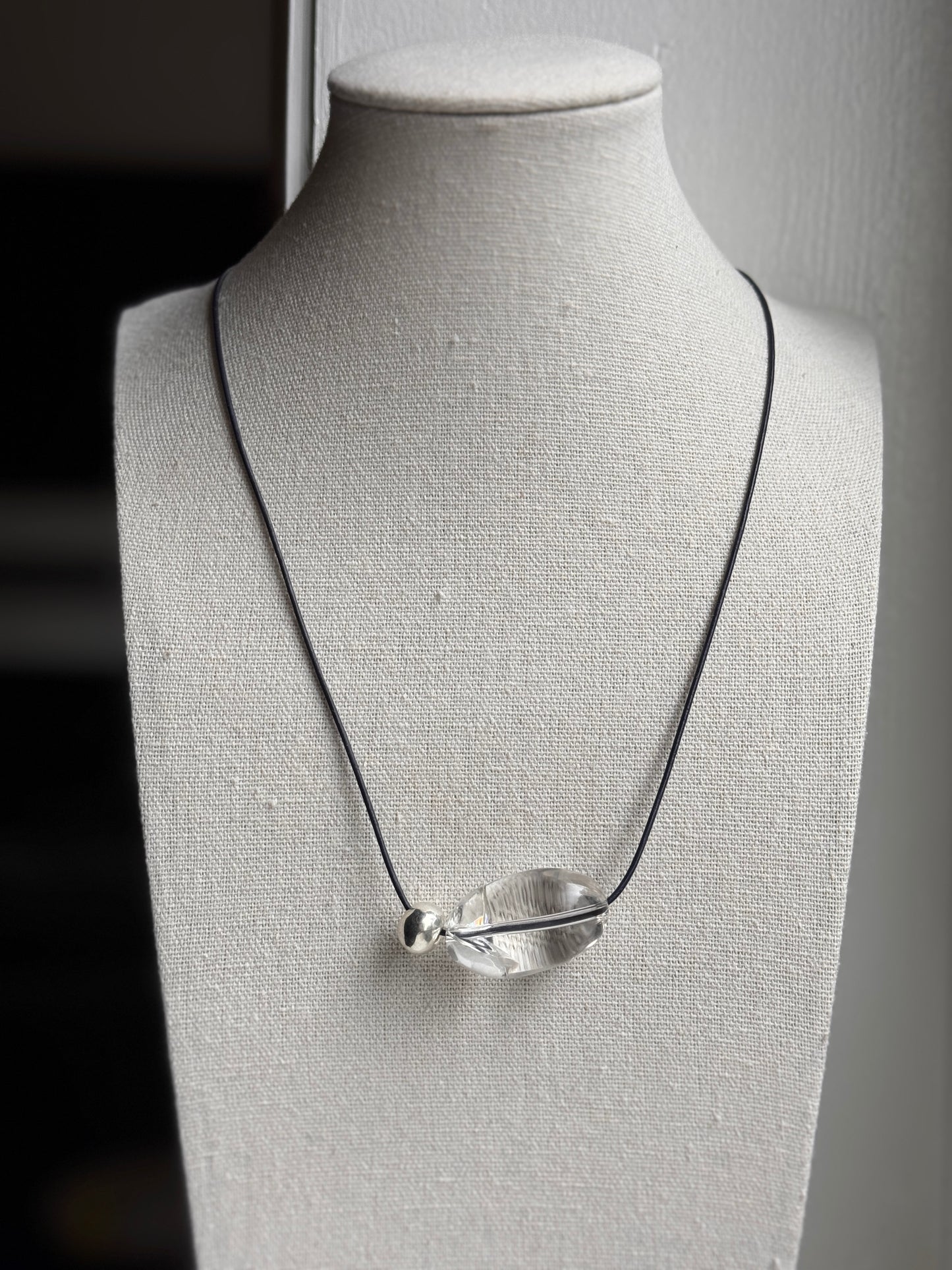 clarity leather cord multi way necklace